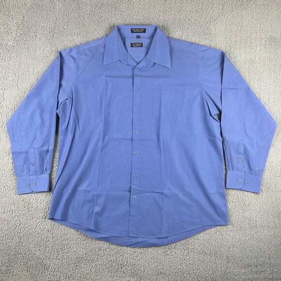 Giorgio Ferraro Men's 17.5-36/37 Blue Long Sleeve Button Up Single Needle Shirt - Picture 1 of 11